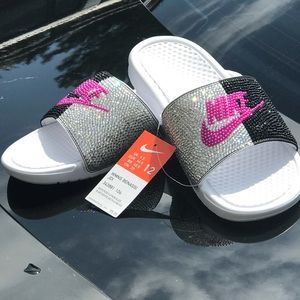 NIKE BLING SLIDES
